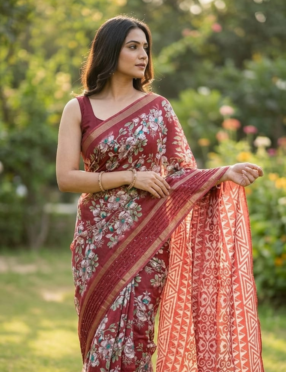 Elegant Maroon Dola Silk Saree with Sequin Border