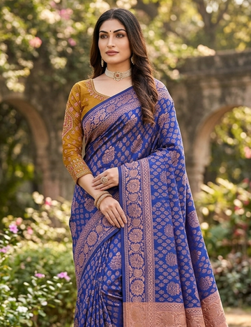 Royal Blue Kubera Pattu Saree