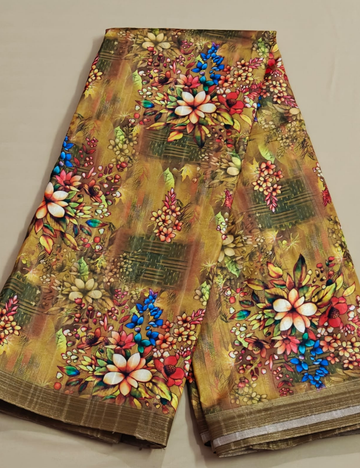 Stylish Multicolor Floral Printed Saree