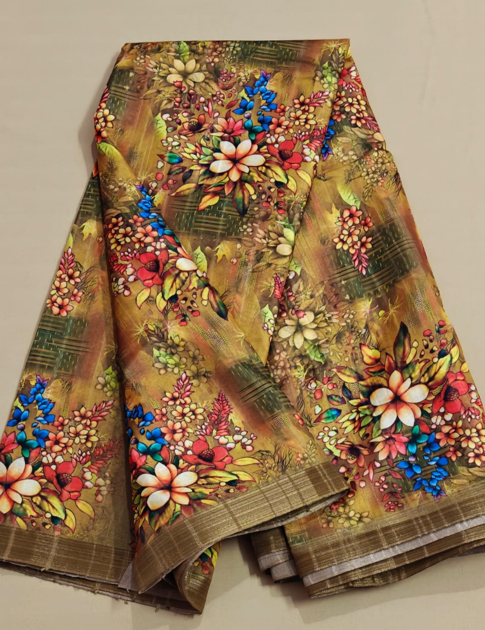 Stylish Multicolor Floral Printed Saree