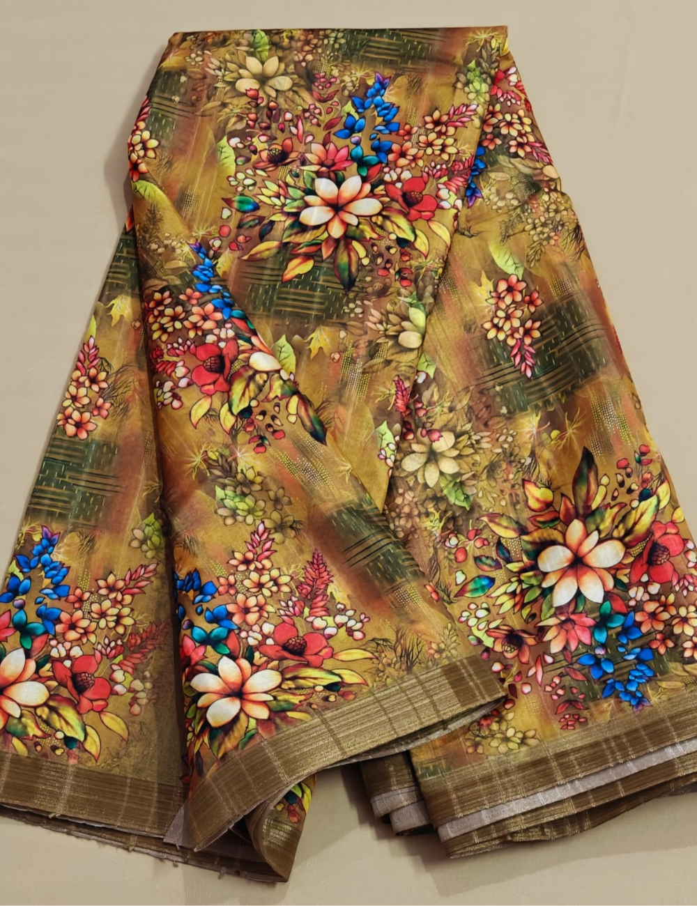 Stylish Multicolor Floral Printed Saree