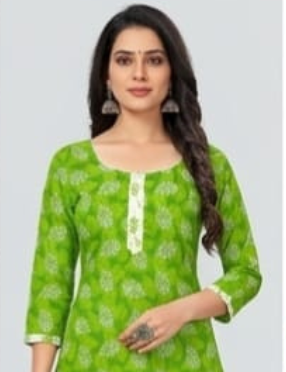 Vibrant Leaf Print Patiala Kurta Set with Dupatta