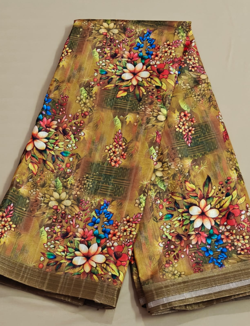 Stylish Multicolor Floral Printed Saree