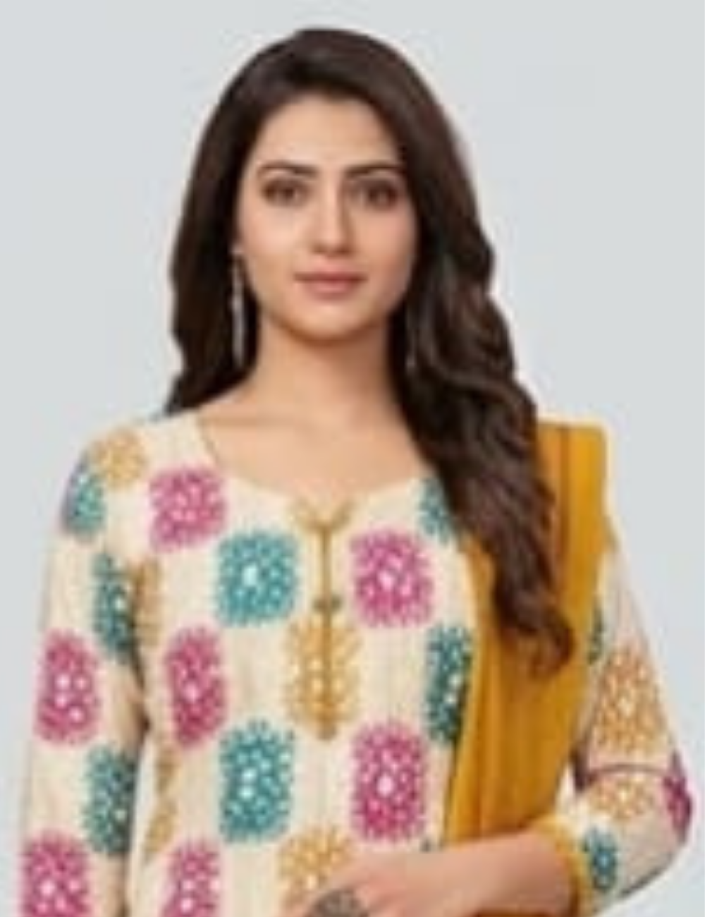 Vibrant Mustard Geometric Patiala Kurta Suit