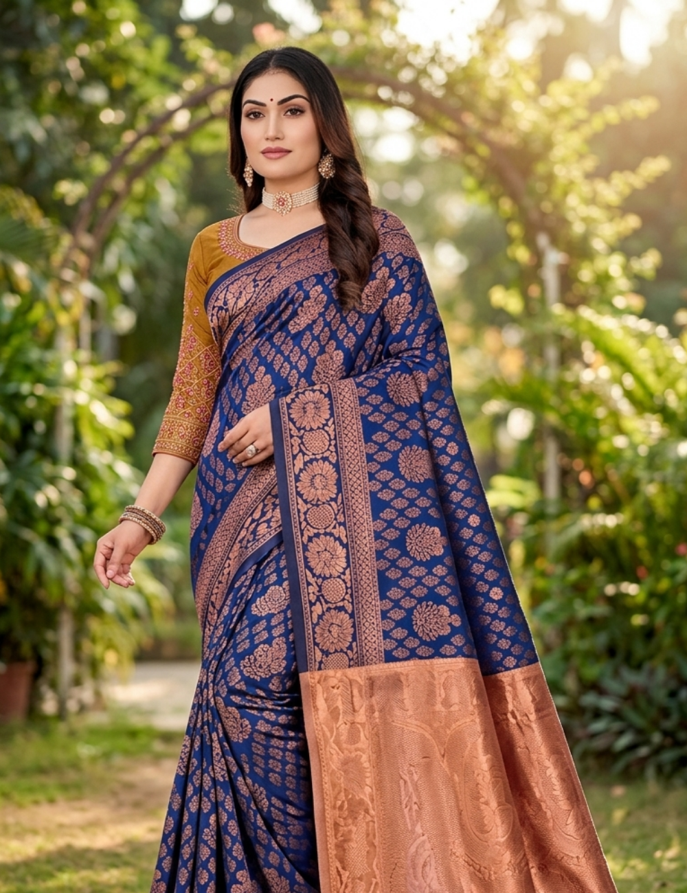 Royal Blue Kubera Pattu Saree