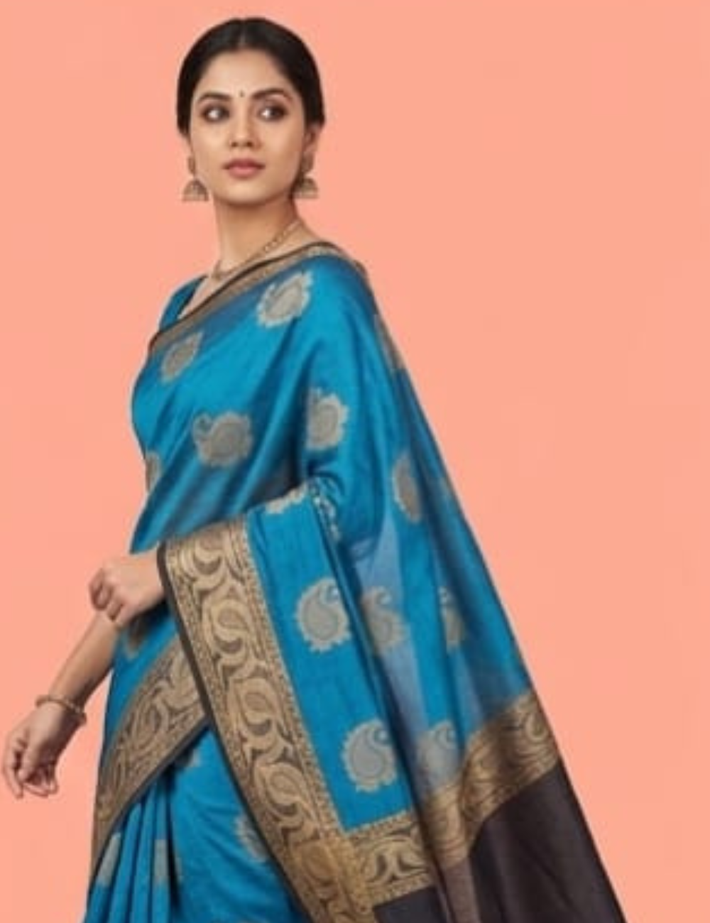 Elegant Blue and Black Designer Saree Collection